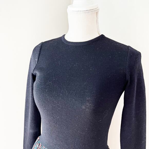 Goldworm Vintage Merino Wool Knit Dress Made in Italy - Picture 2 of 8